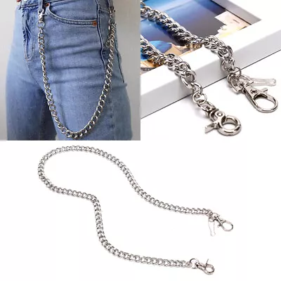 60cm Long Keyring Chain Hipster Pant Jean Key Wallet Belt Ring Clip> • £5.44